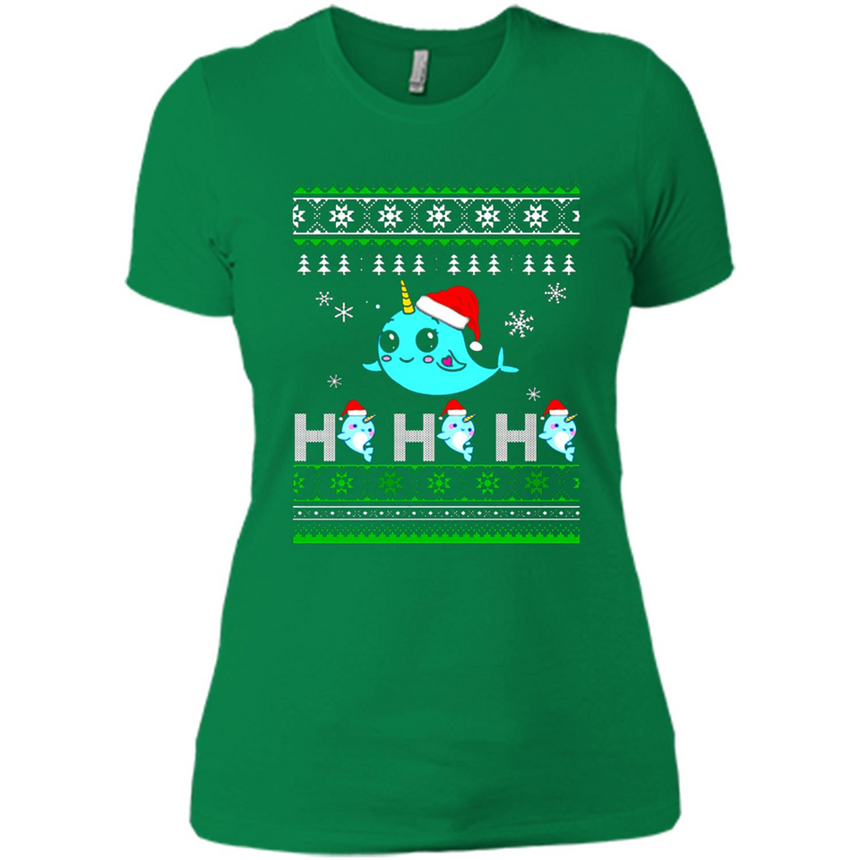 Narwhal christmas sweatshirt hoodie long PINGPONG - Ladies' Boyfriend T-Shirt
