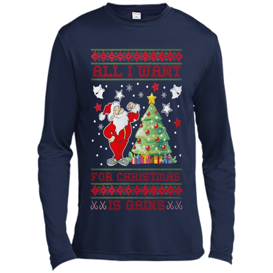 All I Want For Christmas Is Gains Christmas Tree Santa Claus