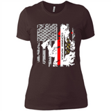 Paradise California Firefighter Thin Red Line Funds Youth T-Shirt PINGPONG - Ladies' Boyfriend T-Shirt