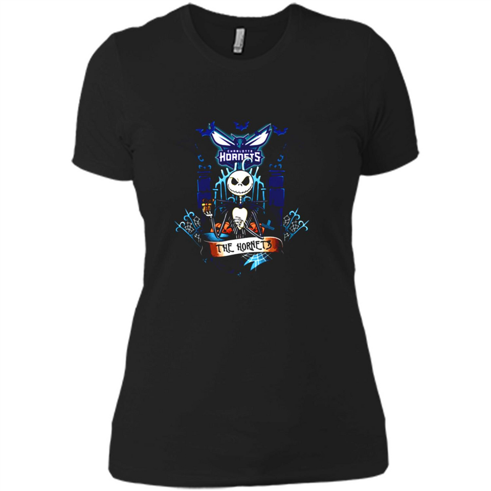Charlotte Hornets Halloween The Nightmare Before Christmas - Ladies' Boyfriend T-Shirt