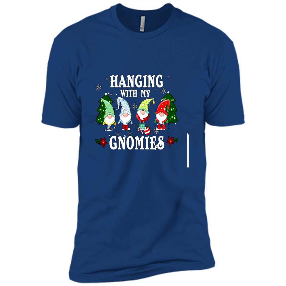 Christmas Garden Gnome Hanging With My Gnomies - Premium Short Sleeve T-Shirt