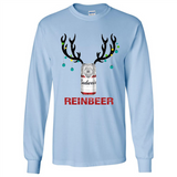Budweiser Reinbeer Funny Beer Reindeer Christmas Sweatshirt - Long Sleeve T-Shirt
