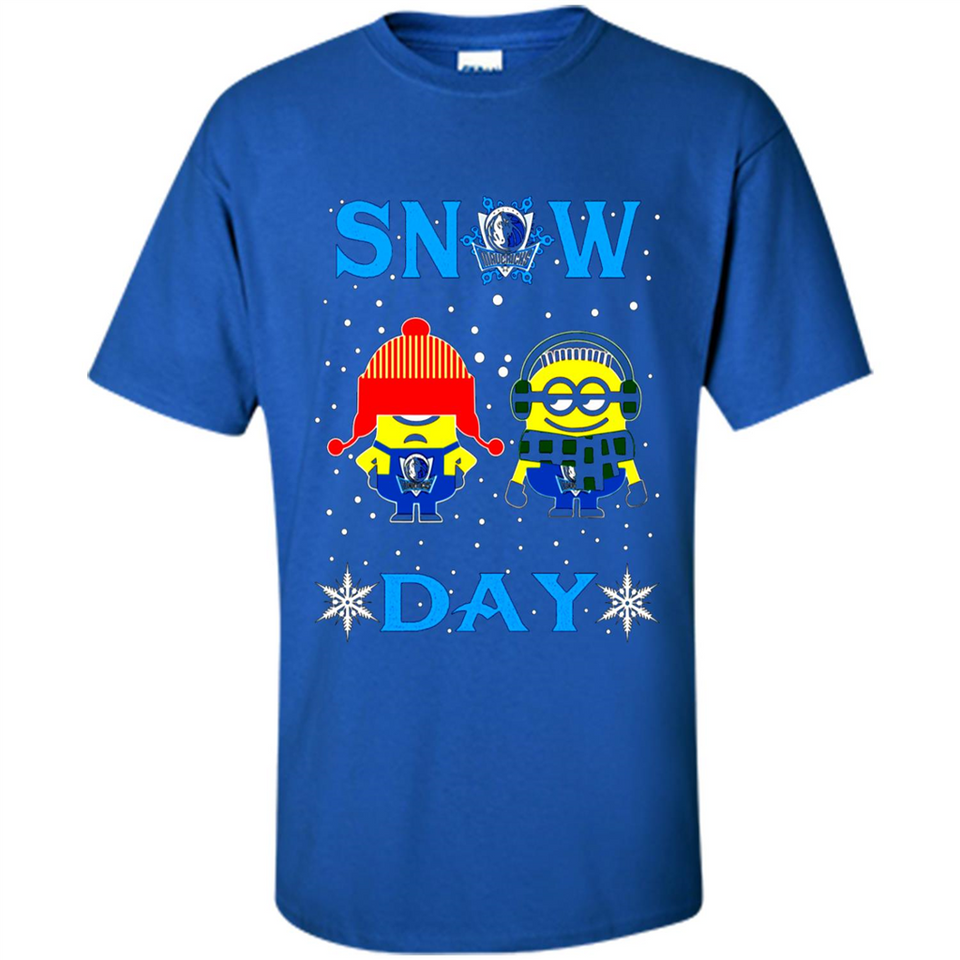 Snow Day Shirt For Dallas Mavericks Vs Minion Fans pingpong