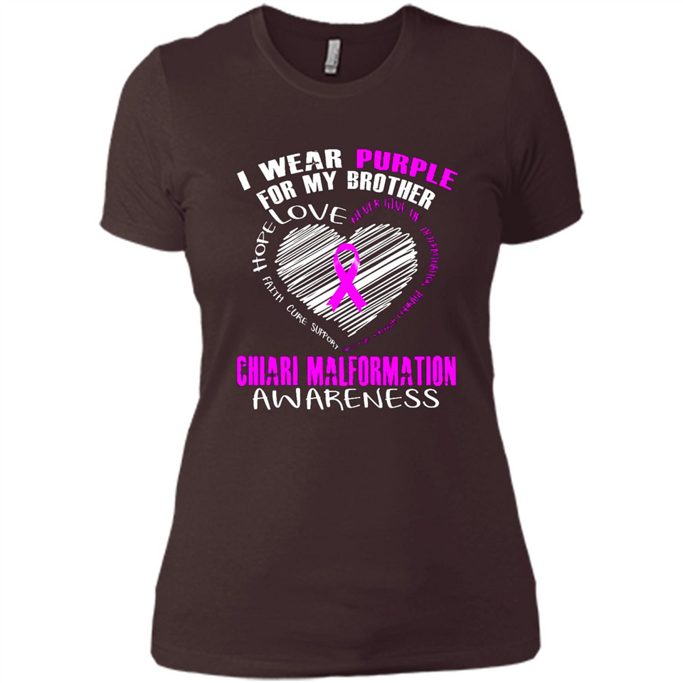 I Wear Purple For My Brother Chiari Malformation - Ladies' Boyfriend T-Shirt