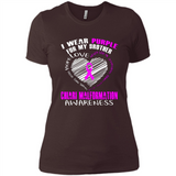 I Wear Purple For My Brother Chiari Malformation - Ladies' Boyfriend T-Shirt