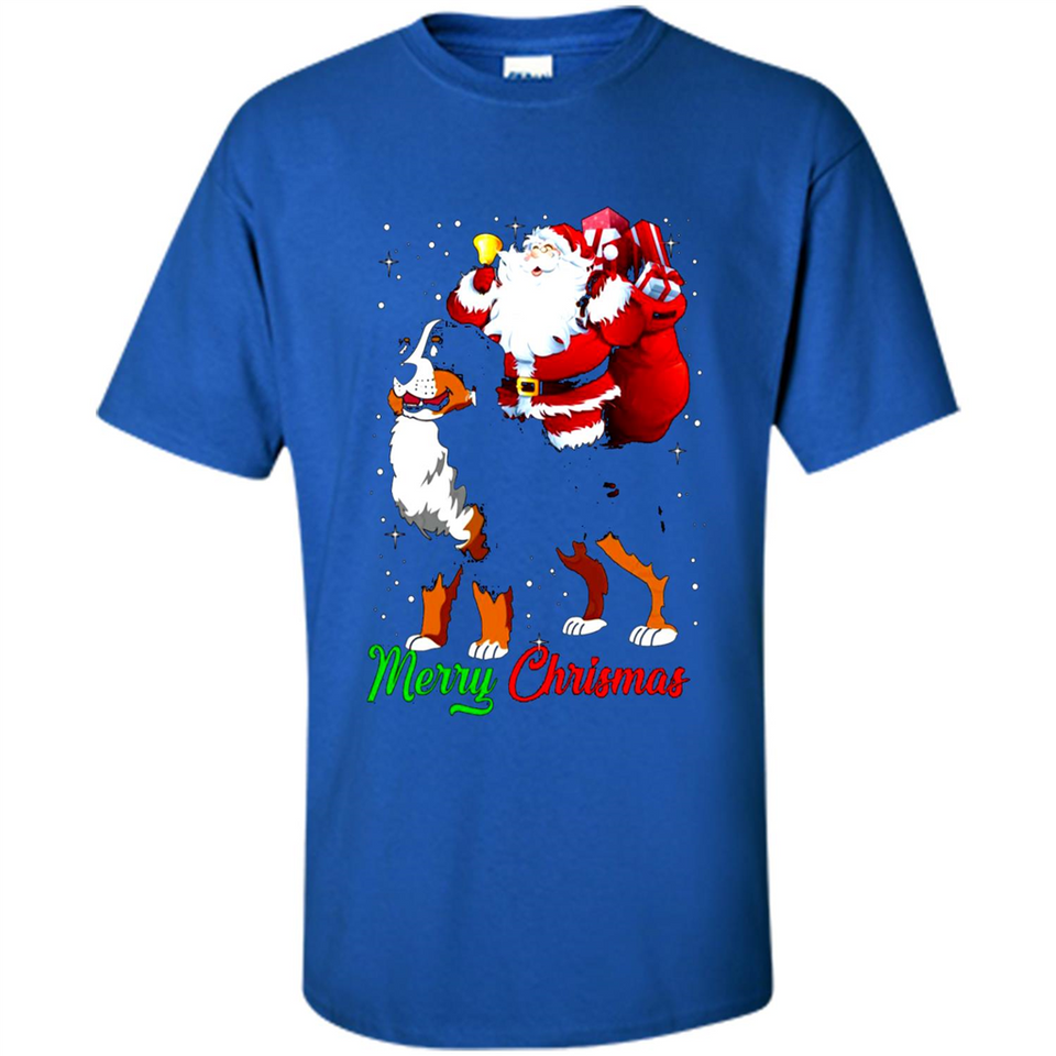 Merry Christmas Santa Claus With Big Dog sweater PINGPONG