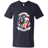 Christmas Shirt, Santa Nice Or Naughty Xmas - Men's V-Neck