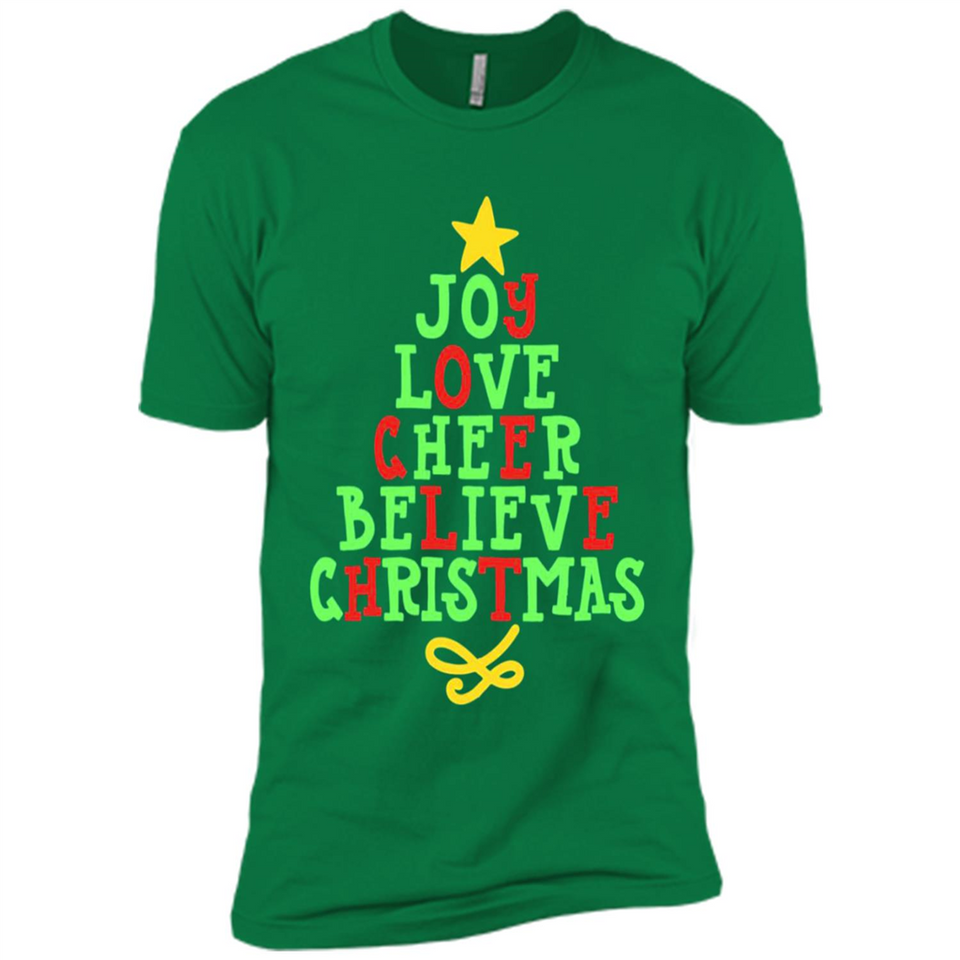 Joy Love Cheer Believe Christmas Tree