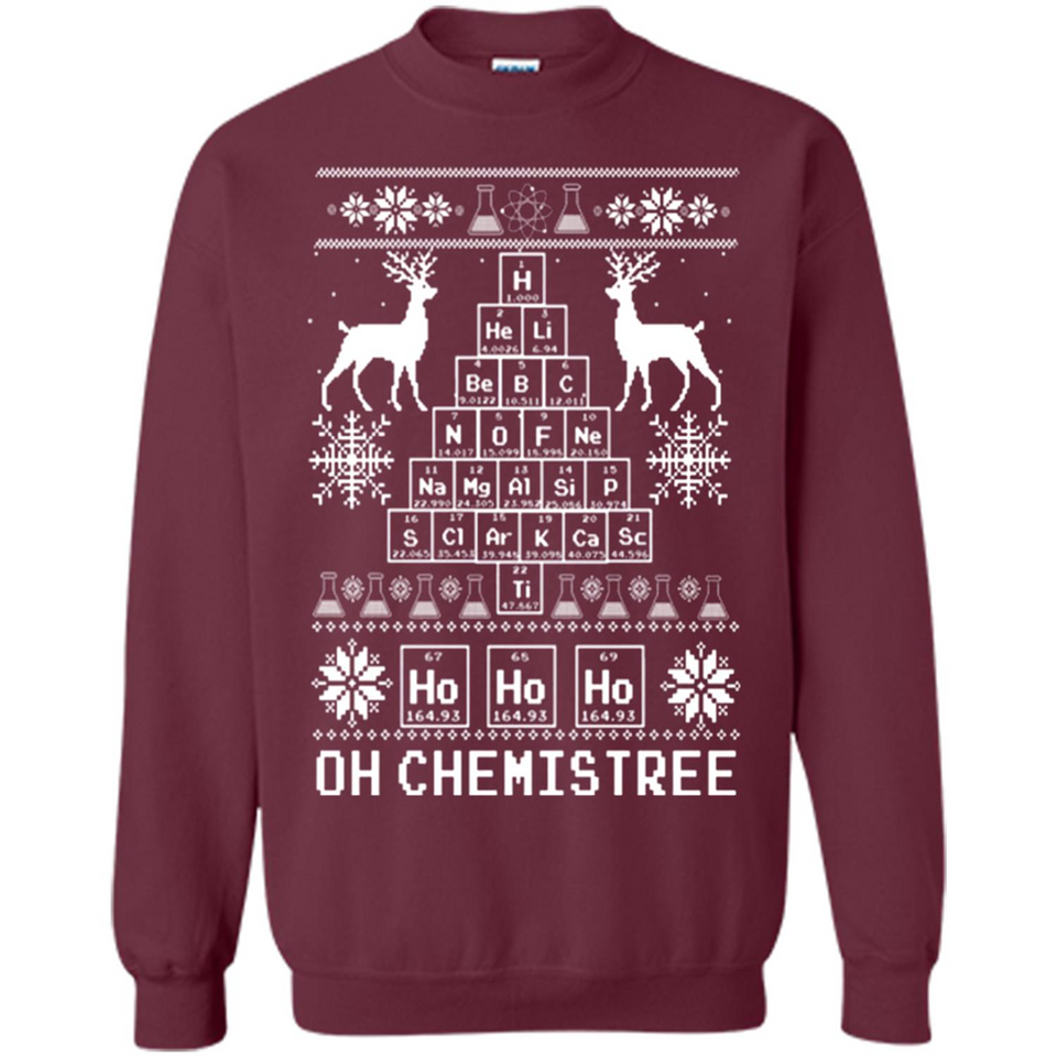 Oh Chemistry Tree Ugly Christmas Sweater - Sweatshirt