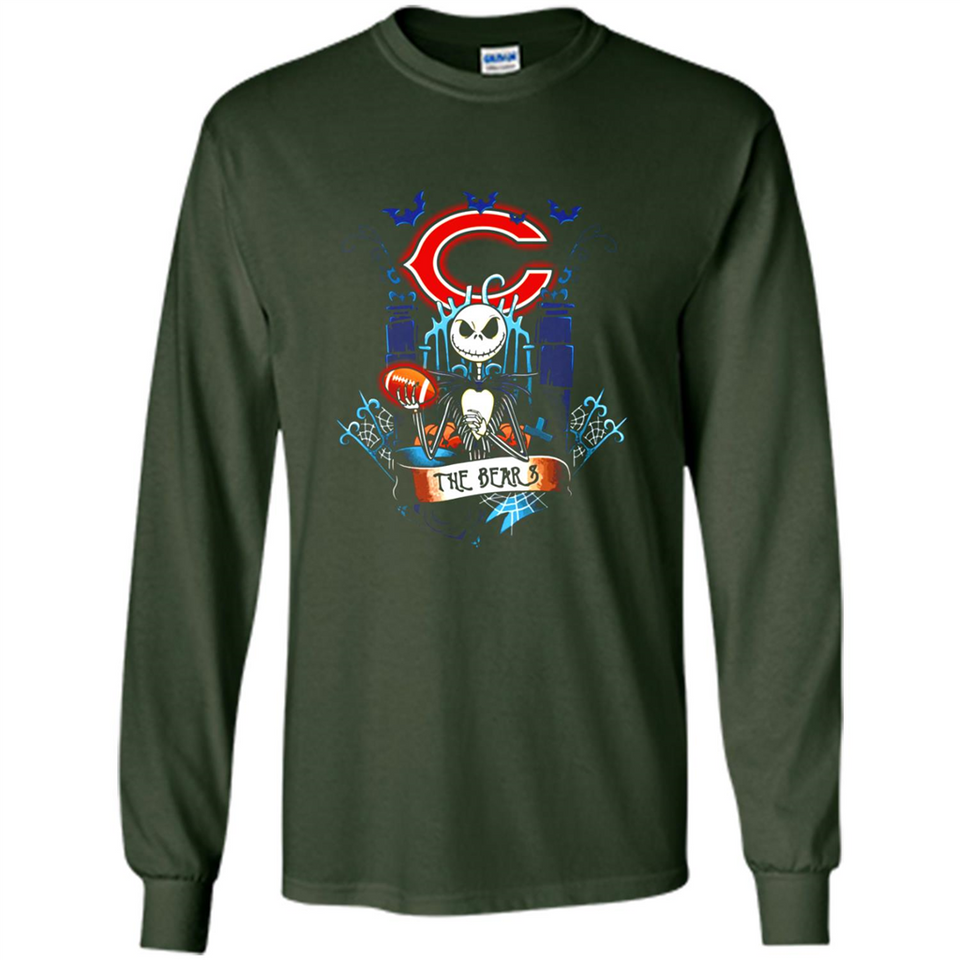 Chicago Bears Halloween The Nightmare Before Christmas - Long Sleeve T-Shirt