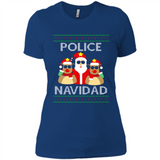 FUNNY POLICE NAVIDAD T-SHIRT Santa Christmas Party - Ladies' Boyfriend T-Shirt