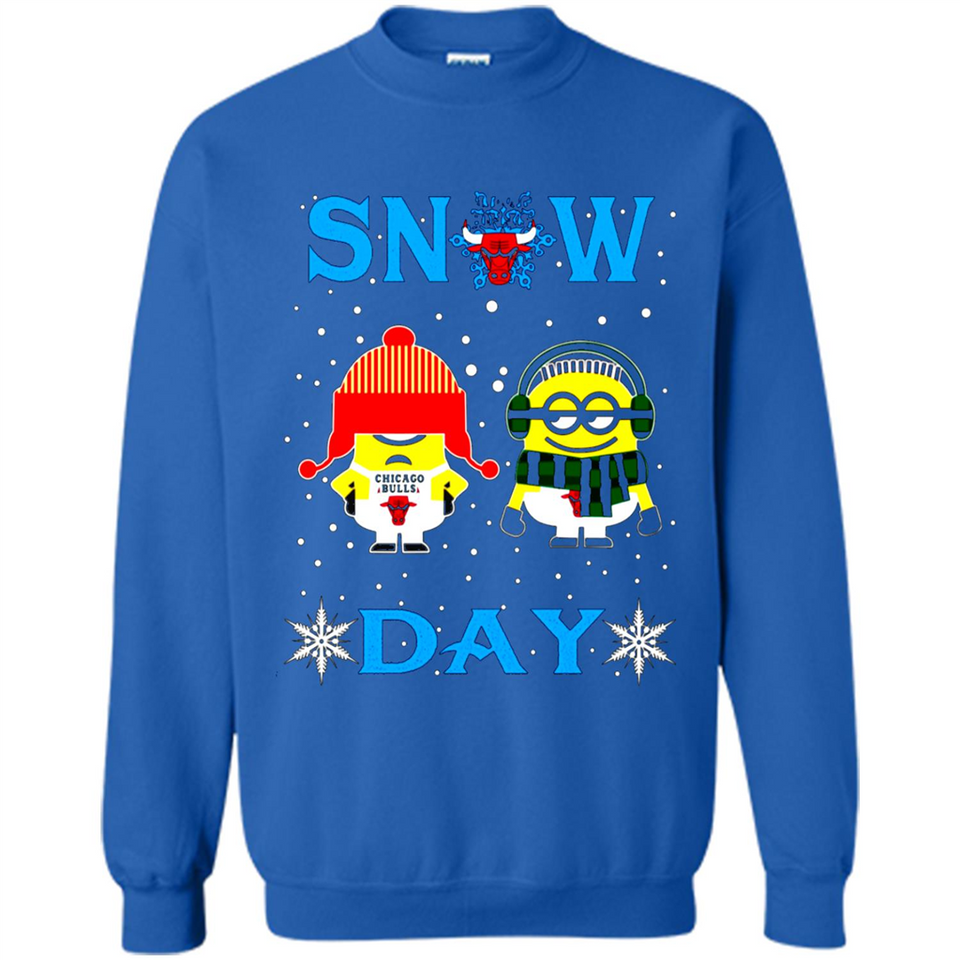 Snow Day Shirt For Chicago Bulls Vs Minion Fans pingpong