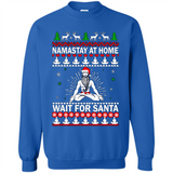 Namastay at home and wait for Santa Christmas sweatshirt PINGPONG