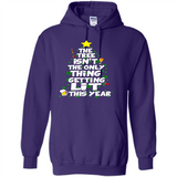 Funny Christmas Tree Drinking Sweatshirt Adult Boozy Festive - Hoodie