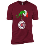 Amazing shirt Los Angeles Clippers Glitter Grinch Monogram Ornament Christmas Gift - Premium Short Sleeve T-Shirt