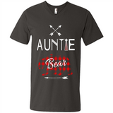 Aunt Shirt Buffalo Plaid Family Camp Bear Tee - Men's V-Neck