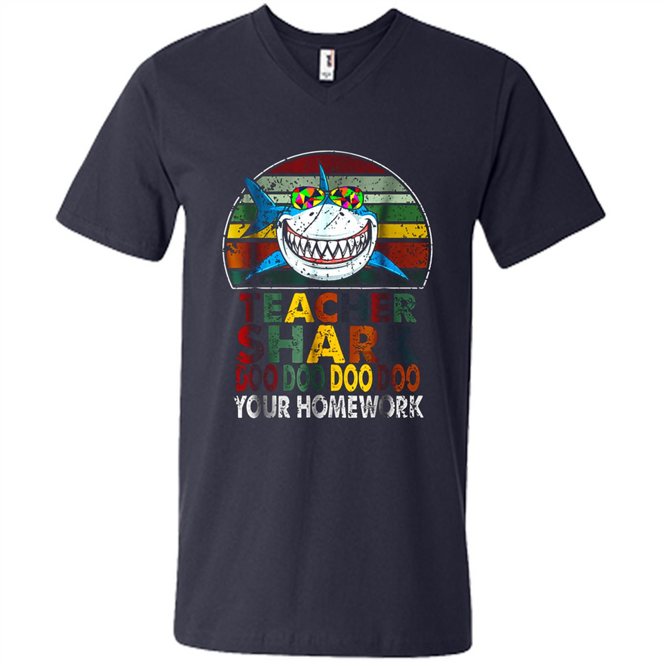 Teacher Shark Doo Doo Doo Your Homework Funny shirt Ladies' Boyfriend