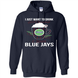 I Just Want To Drink Hot Chocolate & Watch Toronto Blue Jays Ugly Christmas Sweater PINGPONG