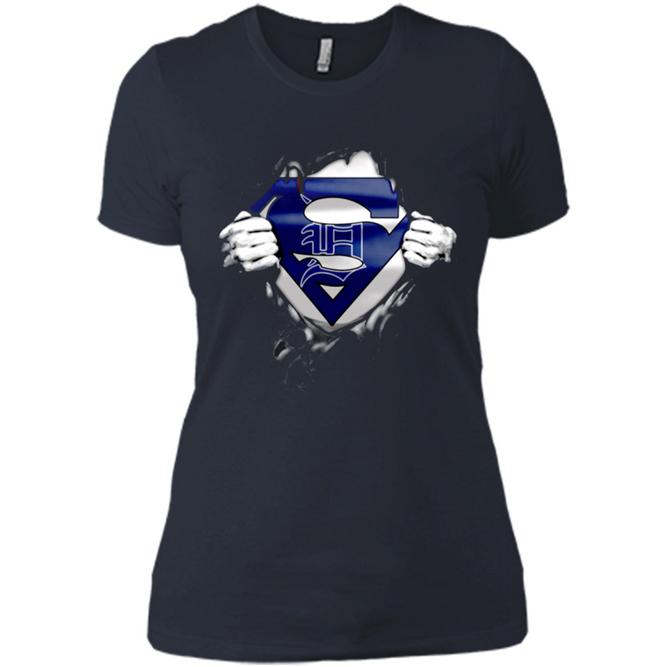 Detroit Tigers And Superman Fans - Ladies' Boyfriend T-Shirt