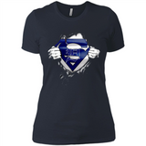 Detroit Tigers And Superman Fans - Ladies' Boyfriend T-Shirt