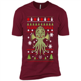 Octopus Ugly Sweater Christmas - Premium Short Sleeve T-Shirt