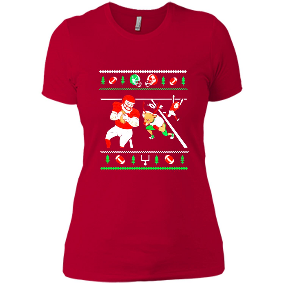 Santa vs Deer Football Ugly Christmas PINGPONG