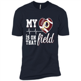 Washington Redskins Football My Heart is on that Field - Premium Short Sleeve T-Shirt