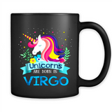 Unicorns are born in Virgo Birthday Rainbow Gift Ladies Custom
