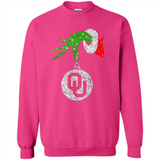 Amazing tee Oklahoma Sooners Glitter Grinch Monogram Ornament Christmas Gift - Sweatshirt