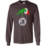 Amazing Dallas Mavericks Glitter Grinch Monogram Ornament Christmas Gift - Long Sleeve T-Shirt
