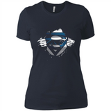 Carolina Panthers And Superman Fans - Ladies' Boyfriend T-Shirt