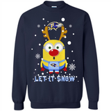Minion Baltimore Ravens Ugly Christmas Sweater Let it Snow - Sweatshirt