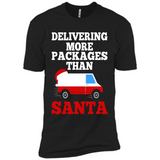 Delivering More Packages Than Santa Shirt - Postal Gift - Premium Short Sleeve T-Shirt