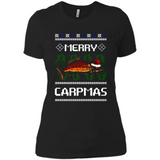 Santa Claus Carpmas Merry Carpmas Christmas Sweater PINGPONG - Ladies' Boyfriend T-Shirt