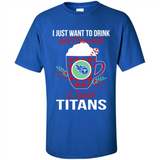 I Just Want To Drink Hot Chocolate & Watch Tennessee Titans Ugly Christmas Sweater PINGPONG