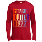 Retro Straight Outta 1977 41 Years Old - Canvas Long Sleeve T-Shirt