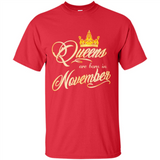 Queens Are Born In November Golden T-Shirt