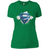 Detroit Lions And Superman Fans - Ladies' Boyfriend T-Shirt