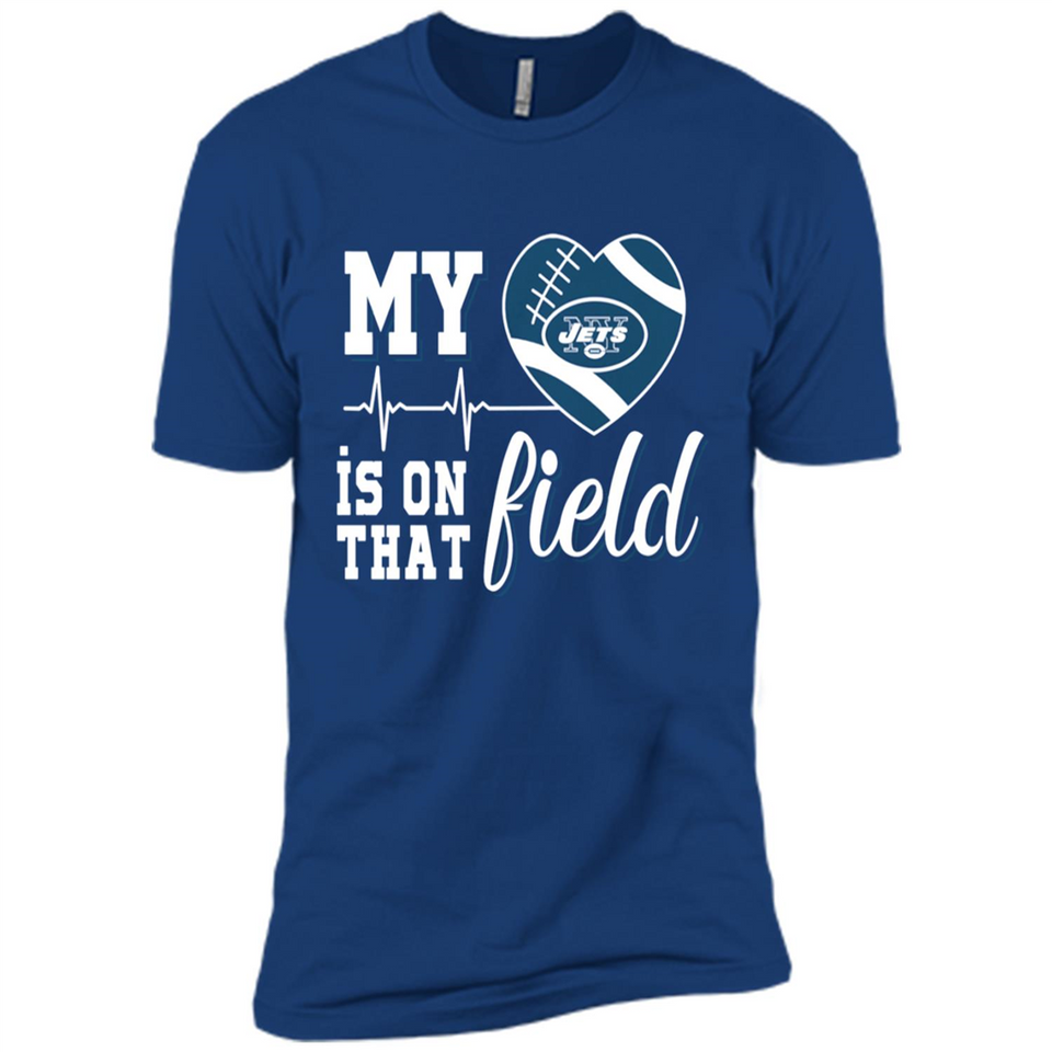 New York Jets Football My Heart is on that Field - Premium Short Sleeve T-Shirt