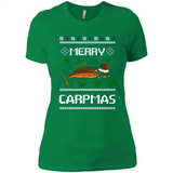 Santa Claus Carpmas Merry Carpmas Christmas Sweater PINGPONG - Ladies' Boyfriend T-Shirt