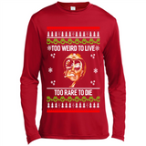 Too weird to live too rare to die Christmas - Canvas Long Sleeve T-Shirt