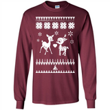 Rudolph and Clarice Ugly Christmas Sweater - Long Sleeve T-Shirt