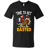 Time To Get Basted Funny Turkey Beer Thanksgiving - Men's V-Neck