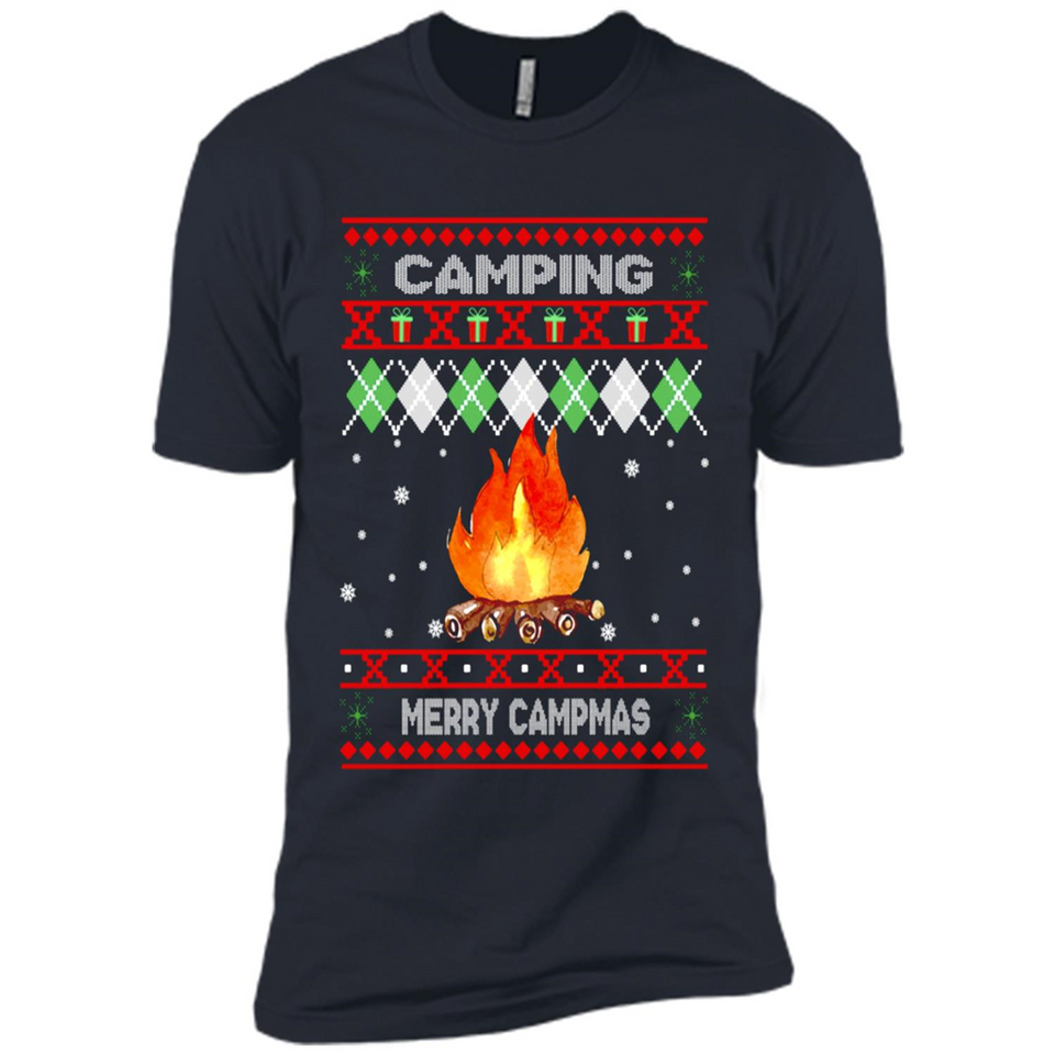 Merry Campmas Ugly Christmas - Premium Short Sleeve T-Shirt