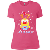 Minion Arizona Cardinals Ugly Christmas Sweater Let it Snow - Ladies' Boyfriend T-Shirt