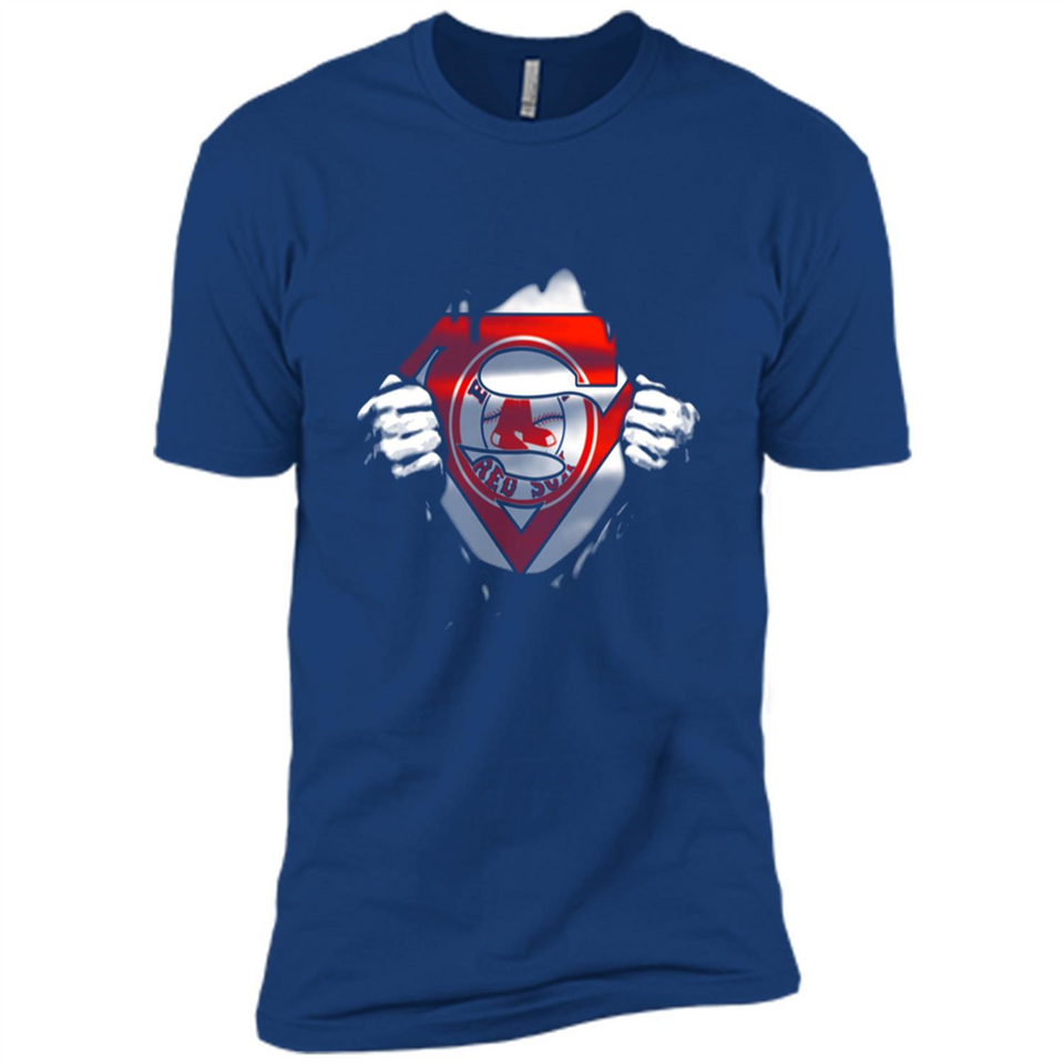 Boston Red Sox And Superman Fans - Premium Short Sleeve T-Shirt