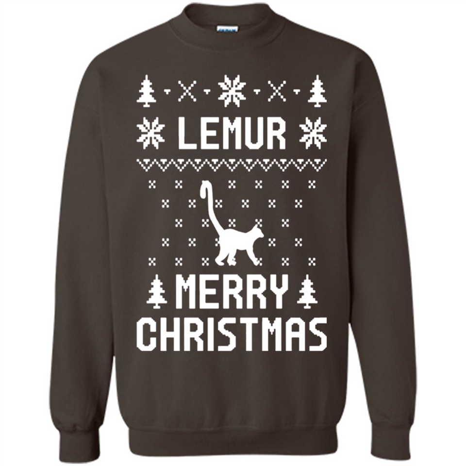 Vintage Tee For Women Men Graphic Shirts Lemur Ugly Christmas Sweater - Sweatshirt