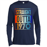 Retro Straight Outta 1970 48 Years Old - Canvas Long Sleeve T-Shirt
