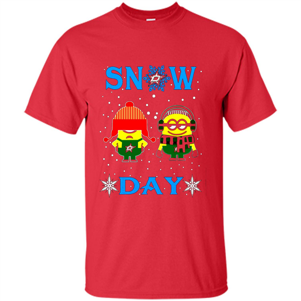 Snow Day Shirt For Dallas Stars Vs Minion Fans pingpong