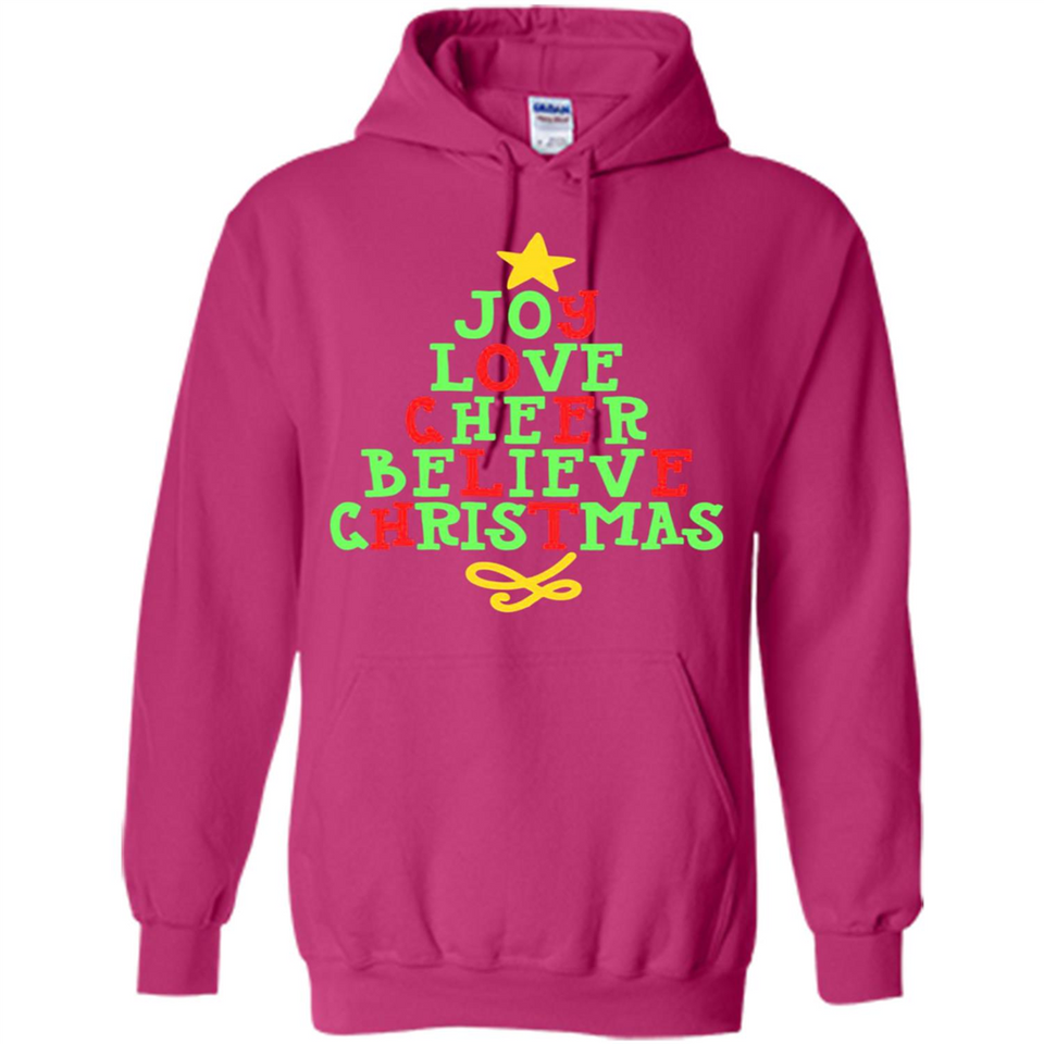 Joy Love Cheer Believe Christmas Tree